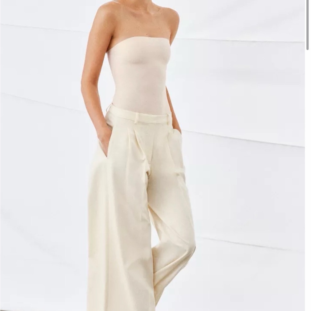 Zara Strapless Cream Tube Top